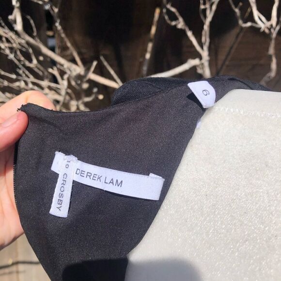 Derek Lam Sleeveless Exposed Seam Black Dress LBD - Picture 9 of 11